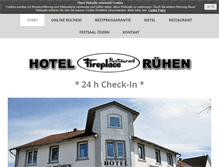 Tablet Screenshot of hotel-ruehen.de